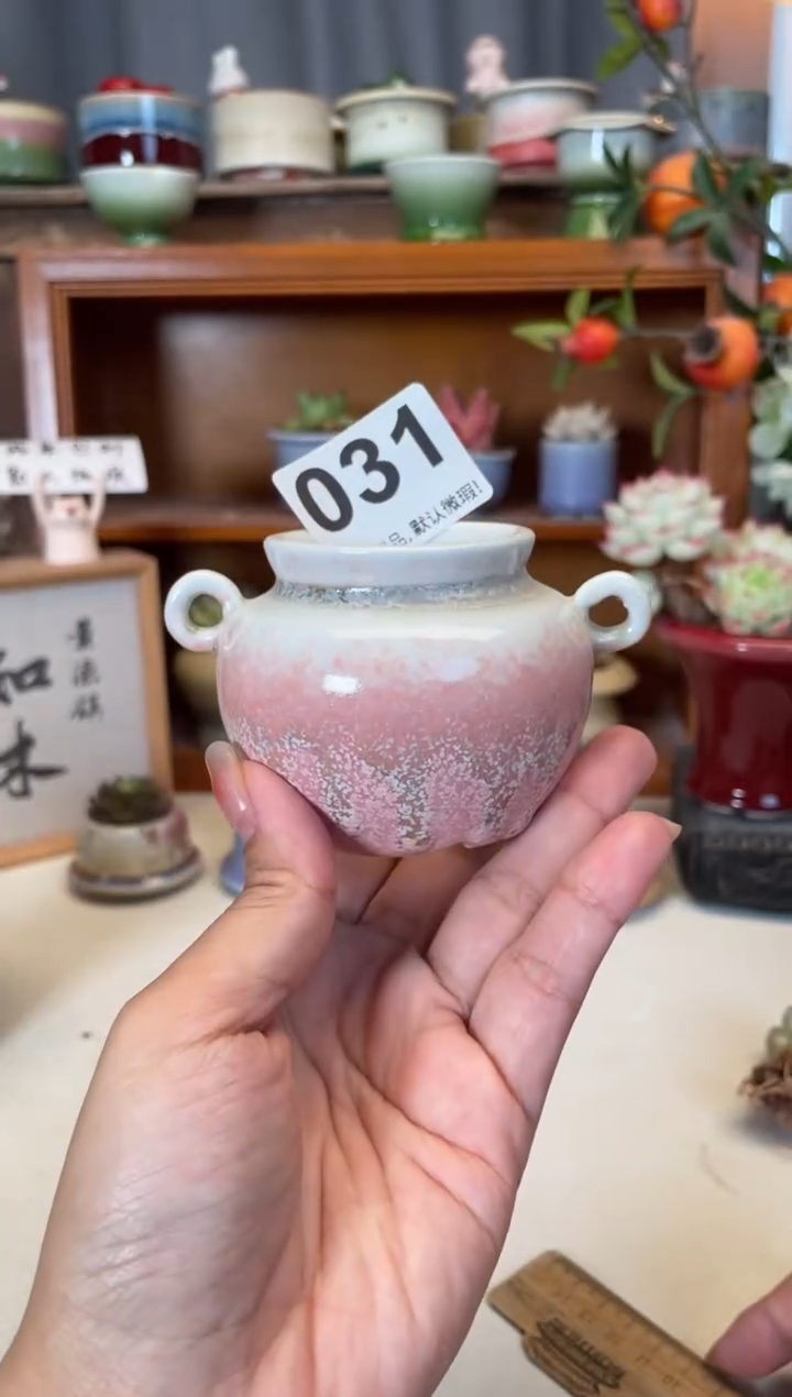 瓷片031微瑕知木小芳花盆