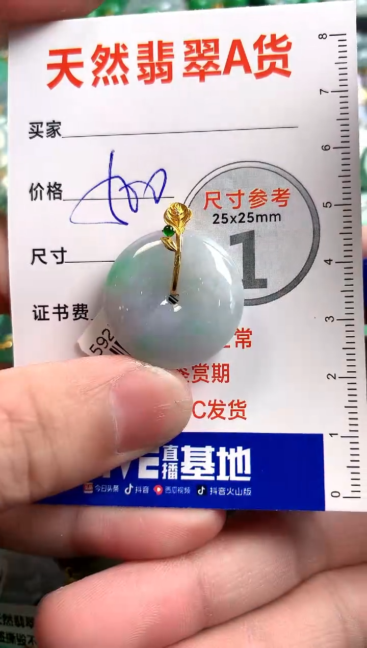 【闪购商品】翡翠颈饰18K金镶嵌0245796599