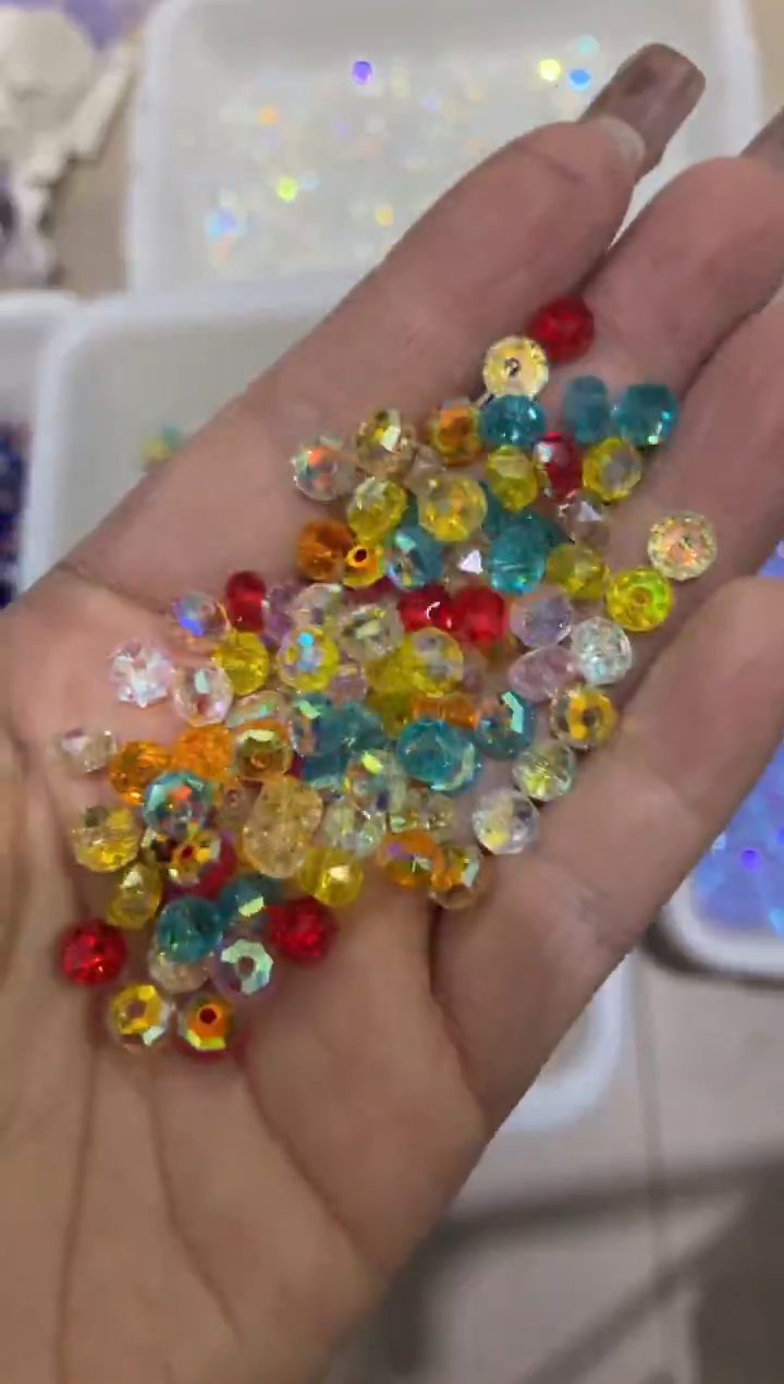 玻璃28184卡6华子车轮200颗混色全家福