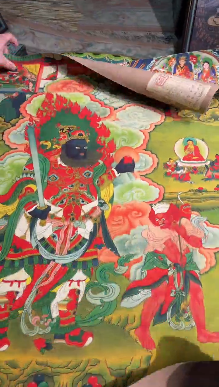 卷轴画卷轴画天天的唐卡