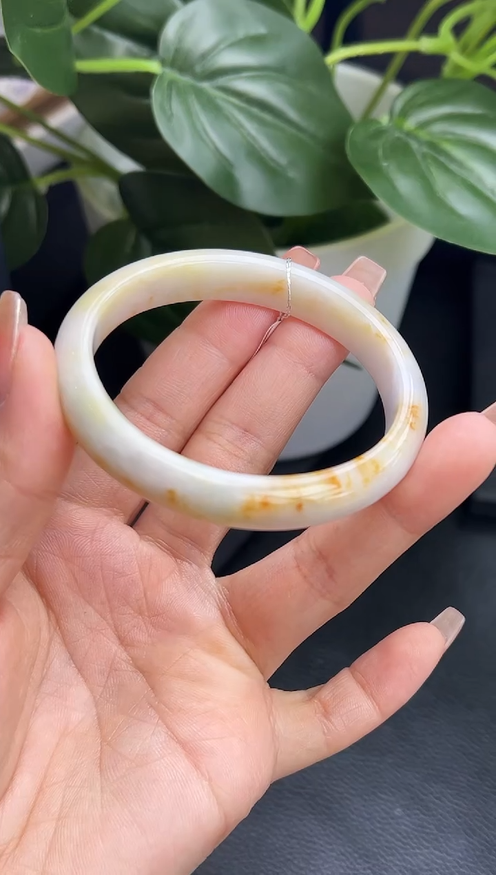 【闪购商品】翡翠手镯未镶嵌K346-39 贵妃镯 51-52圈