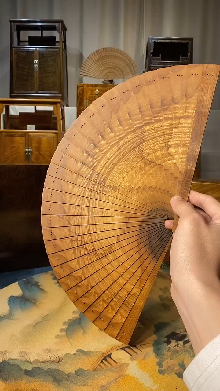 金丝楠帝王木苏扇13