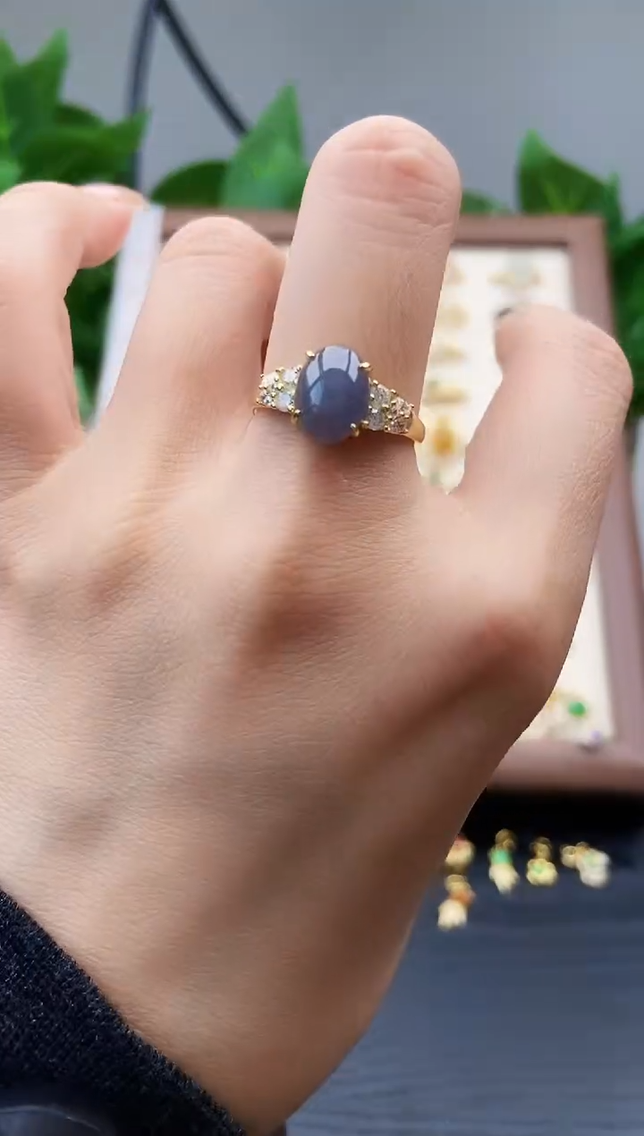 银S925镶嵌戒指翡翠12