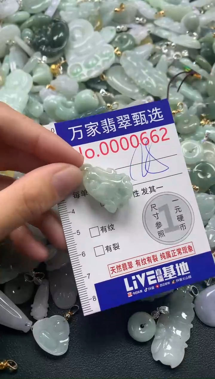 吊坠(不含链)未镶嵌翡翠0662