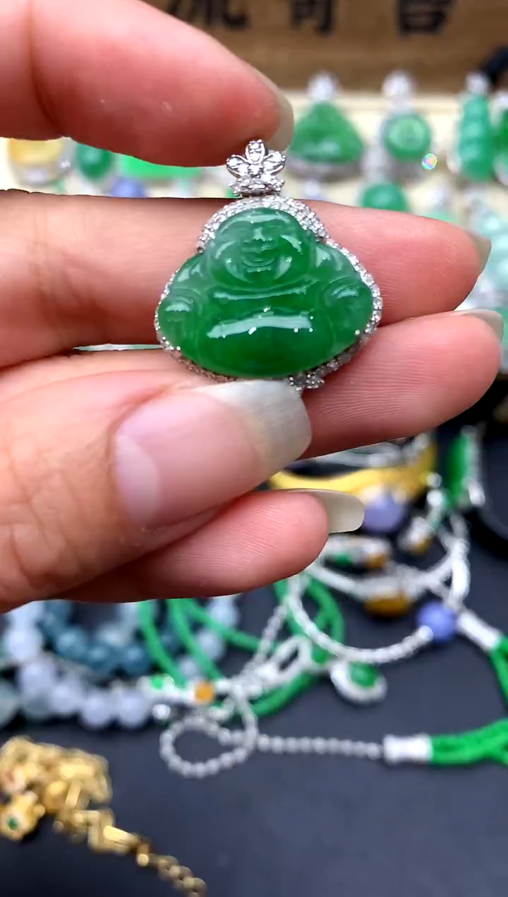 【闪购商品】翡翠颈饰18K金镶嵌319-中国好珍宝