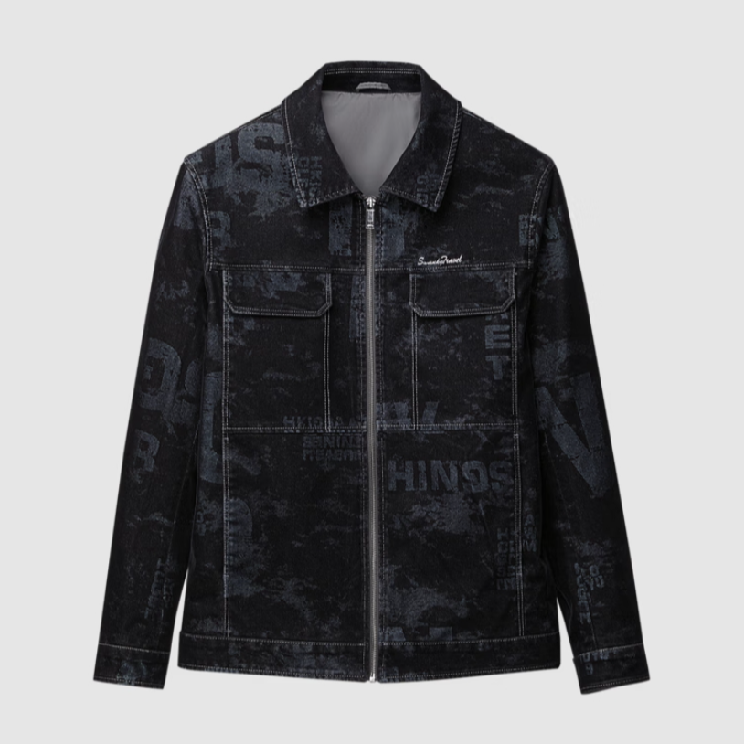 男士夹克秋季外套品牌剪标爆款外套秋季上衣翻领夹克休闲舒适