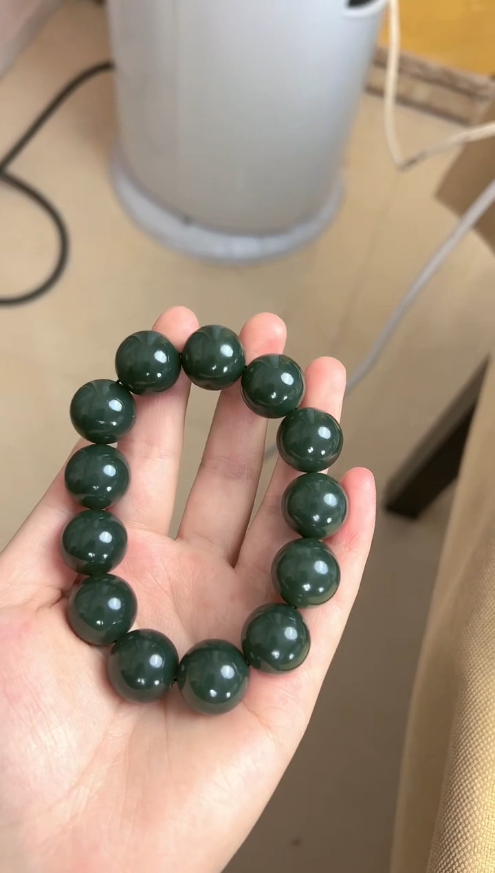 【闪购商品】和田玉手链未镶嵌新疆和田玉且末蓝手串18