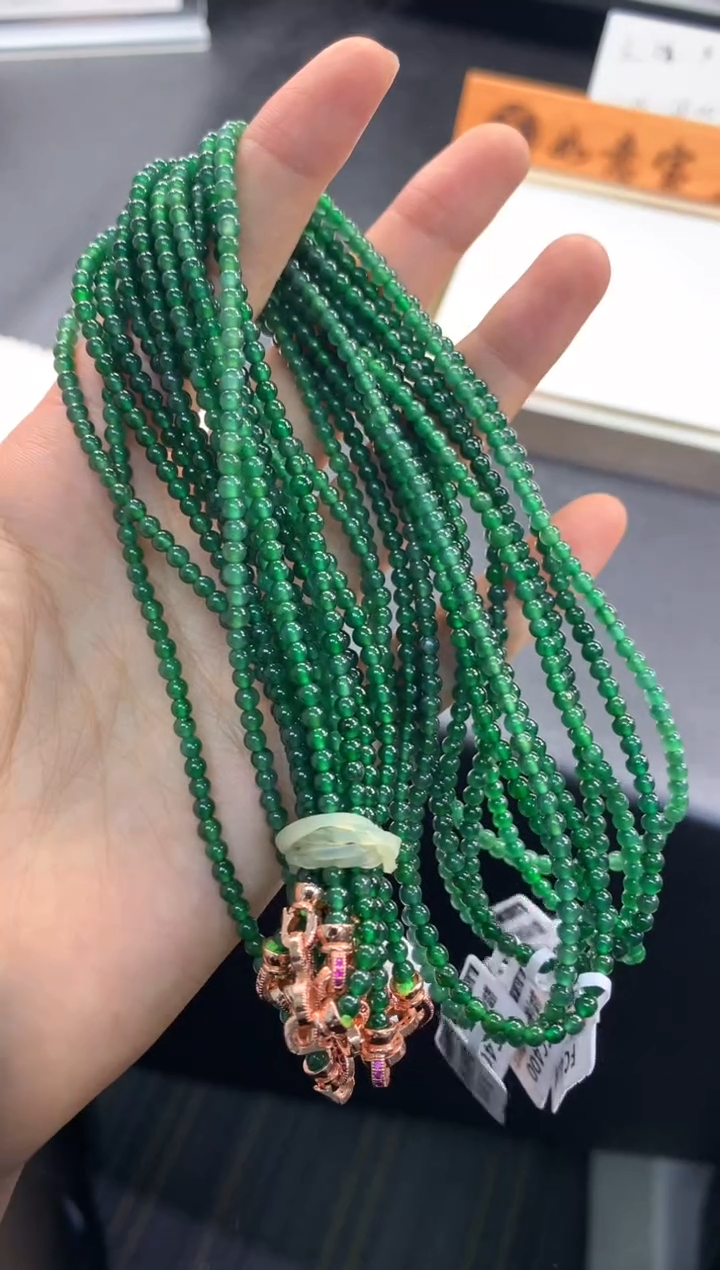 【闪购商品】翡翠手串未镶嵌FC400小米珠项链多样性发其一