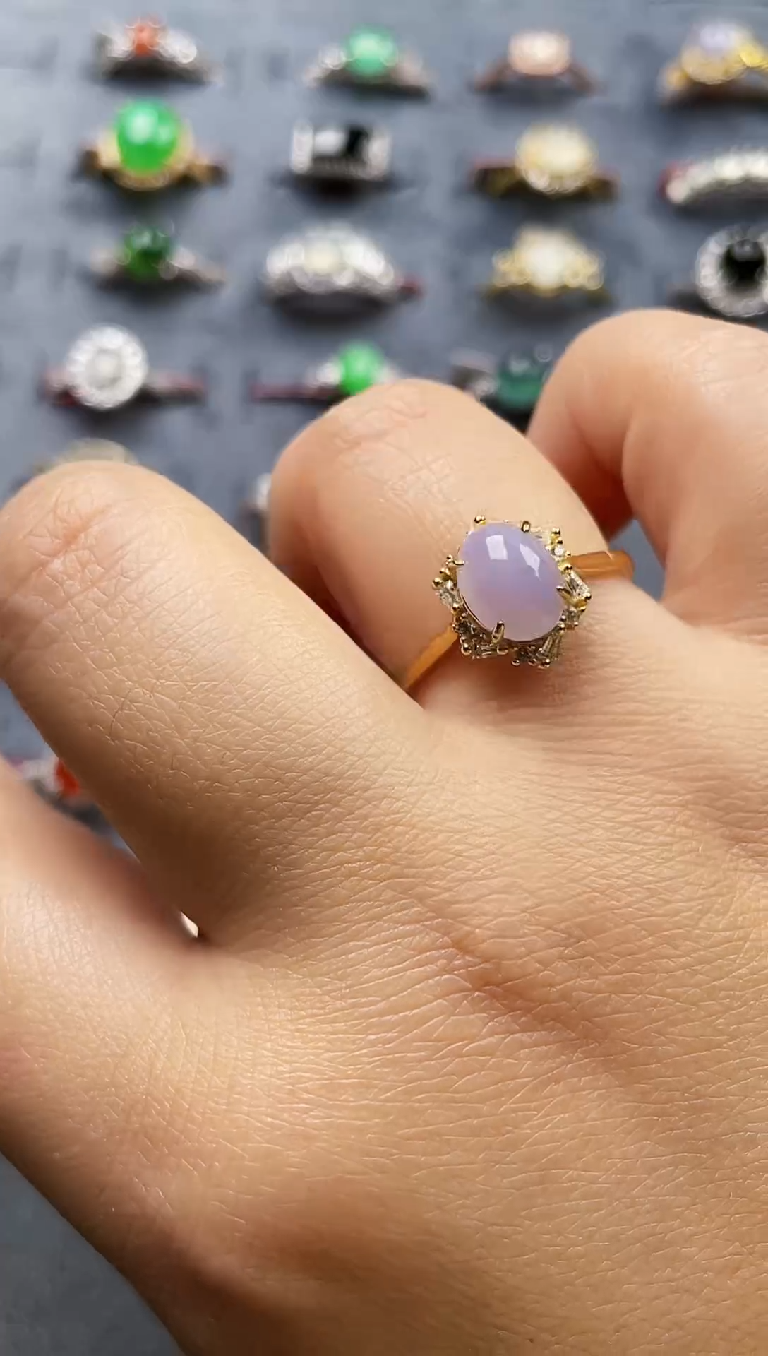 银S925镶嵌戒指翡翠6