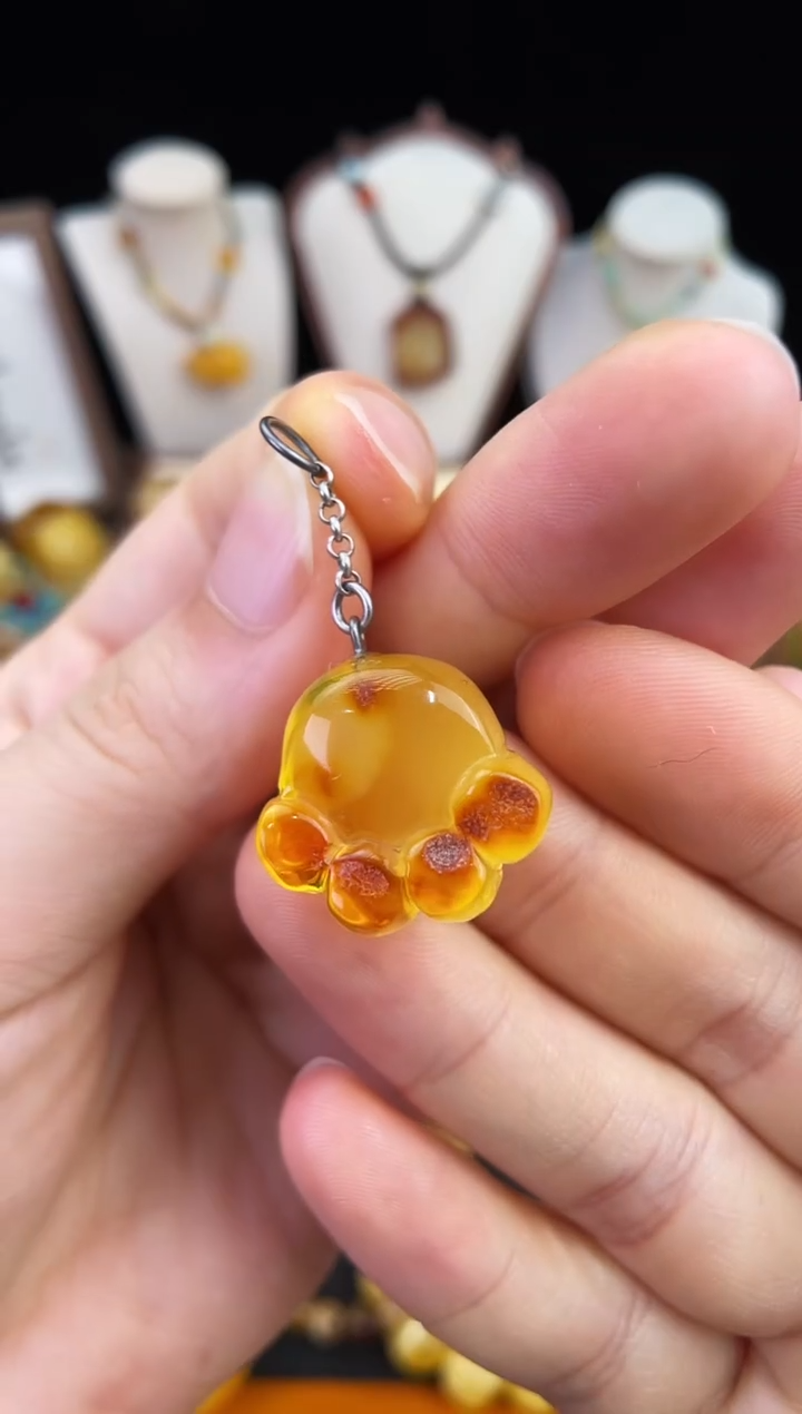 琥珀未镶嵌珠宝奇石柒月