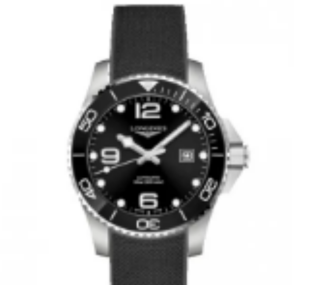99新 Longines/浪琴 L3.782.4.56.9/黑胶潜水康卡斯/表径43