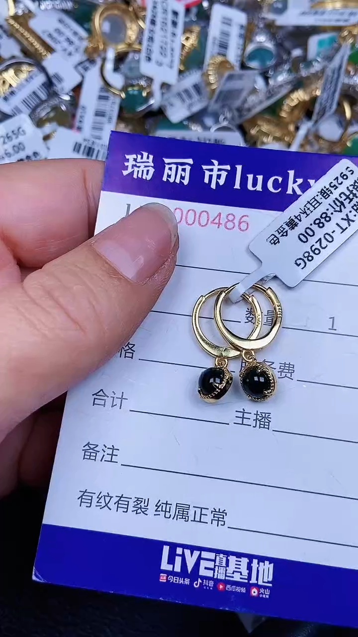 颈饰银S925镶嵌翡翠486