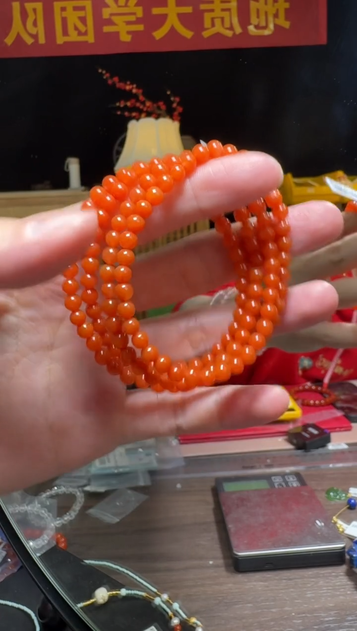 【闪购商品】南红玛瑙手串未镶嵌南红玛瑙圆珠多圈手串