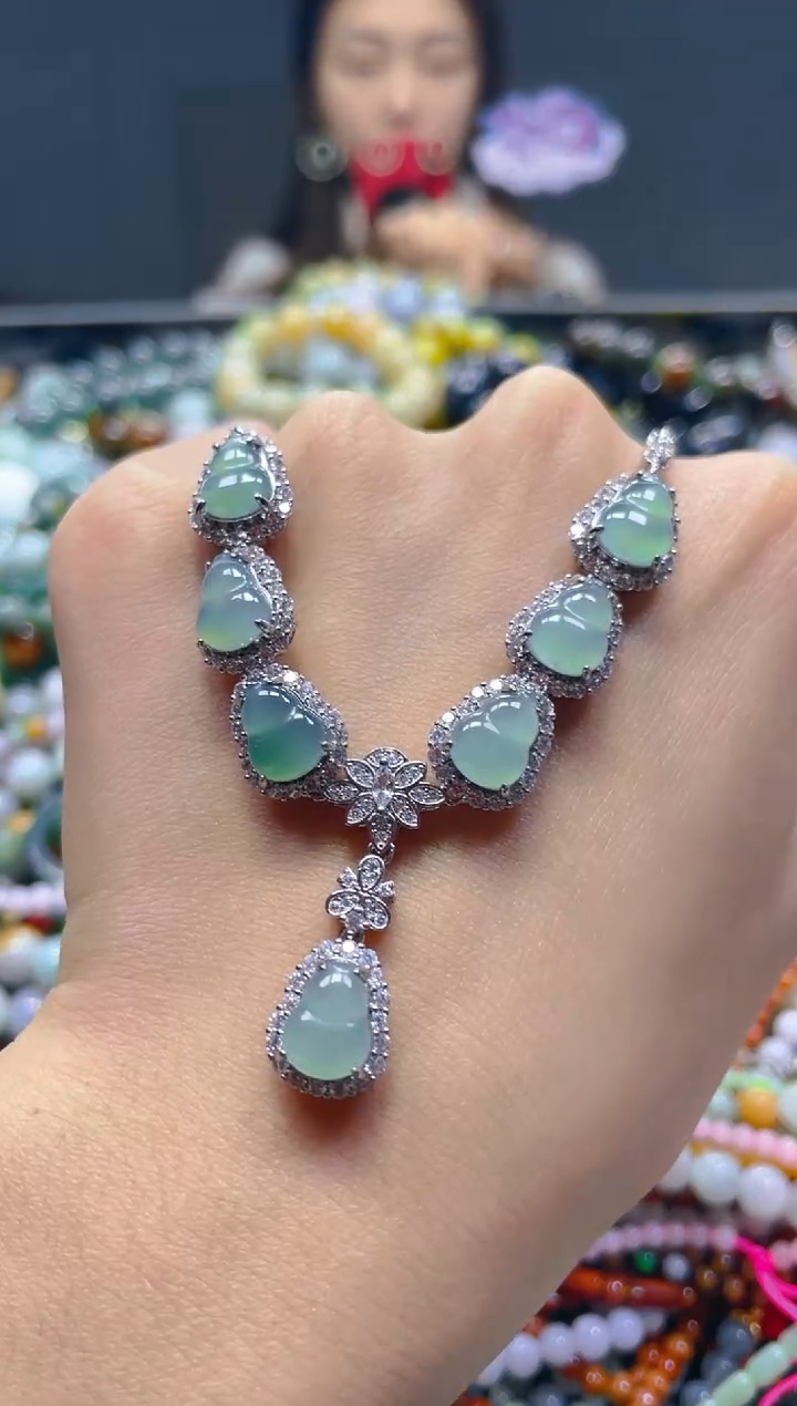 颈饰未镶嵌翡翠/S/翡翠A货，一件也是批发价