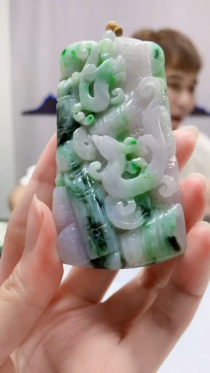 定制翡翠未镶嵌4868zm-毛货挂件67