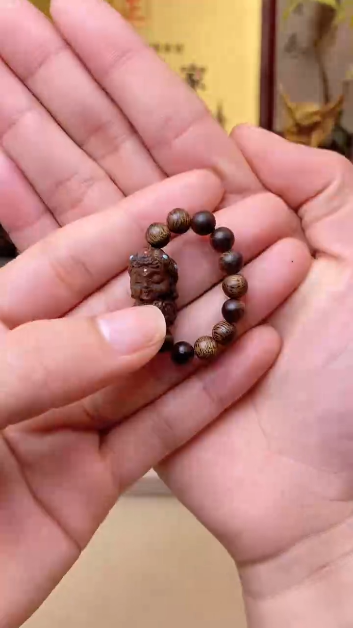 【闪购商品】沉香手串野生芽庄玉化雷料白棋沉水戒指+沉香木度母