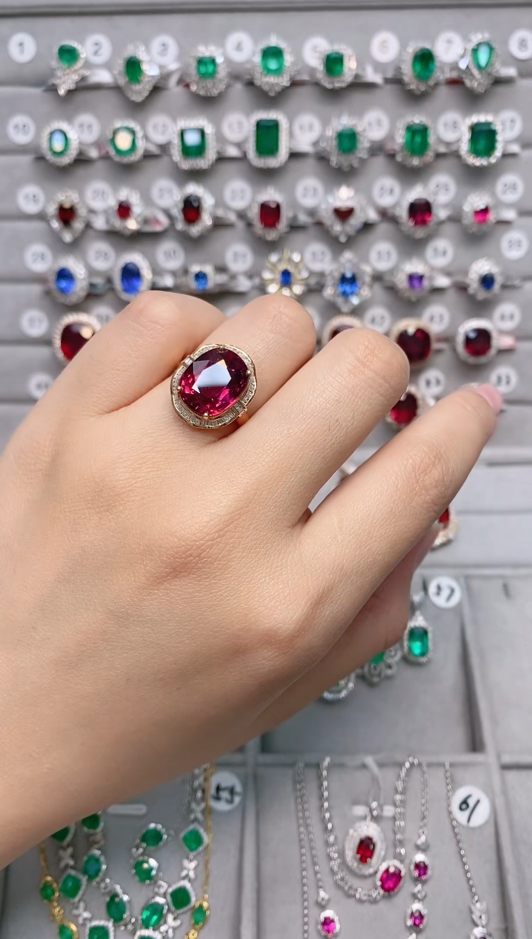 【闪购商品】碧玺18K金戒指18K金镶嵌·