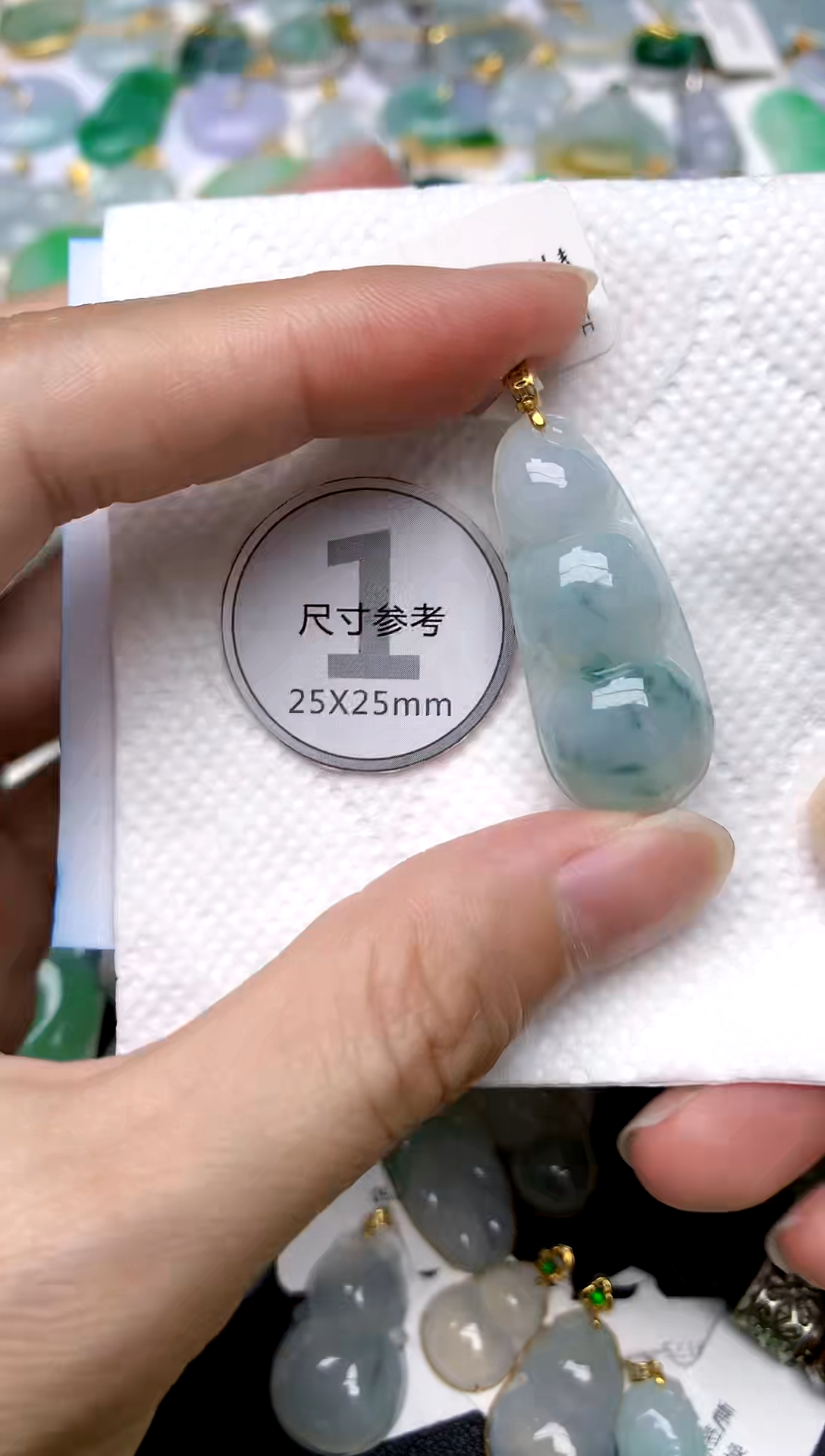 颈饰银S925镶嵌翡翠天然A货翡翠