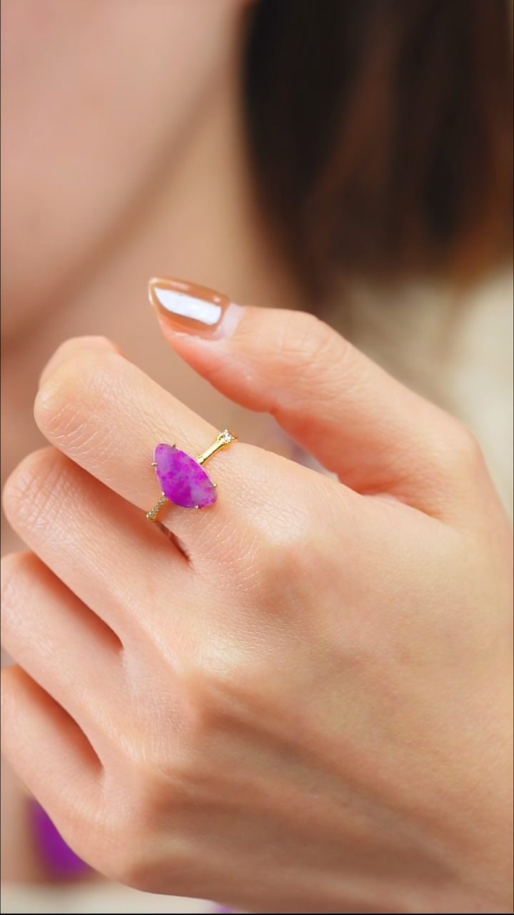 18K金镶嵌苏纪石（舒俱来）戒指4