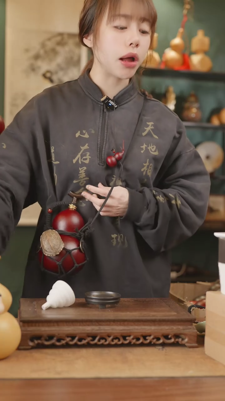 【闪购商品】36号精品天然大漆工艺防渗内胆酒葫芦~