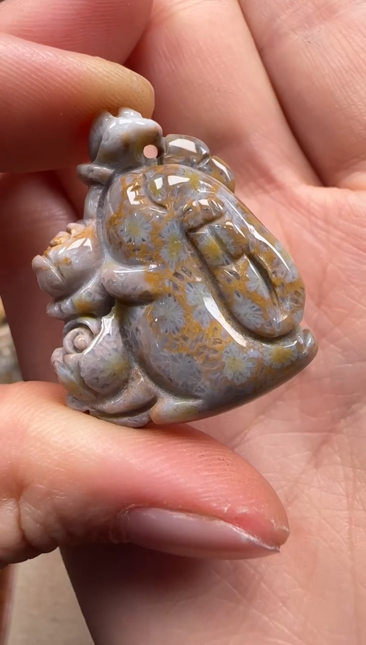 【闪购商品】硅化珊瑚（珊瑚玉）颈饰未镶嵌660