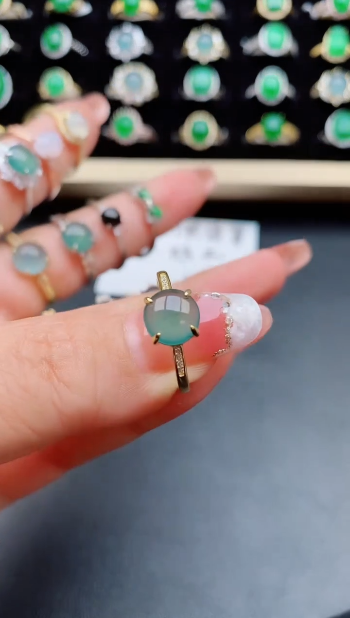 【闪购商品】翡翠戒指银S925镶嵌5085080