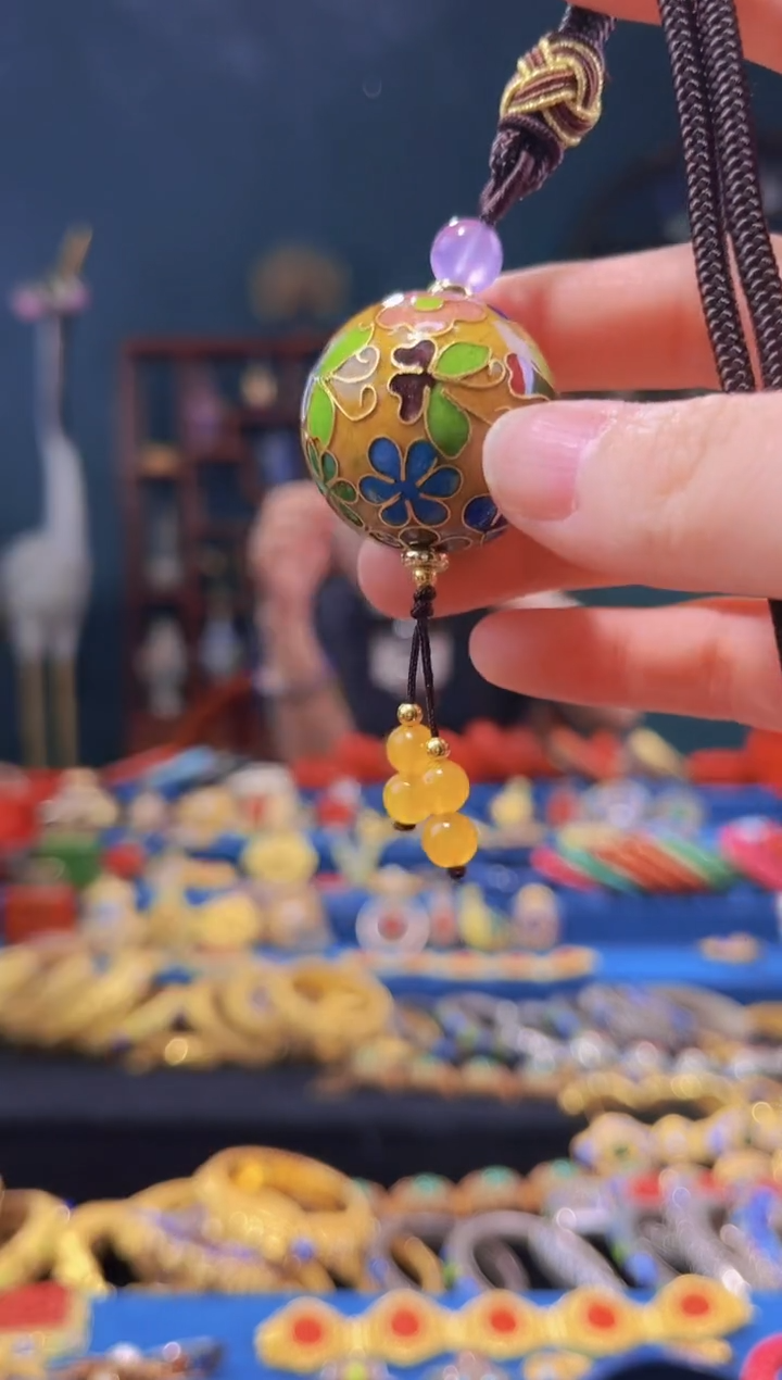 【闪购商品】非遗绝技 景泰蓝3.0银蓝吊坠 金