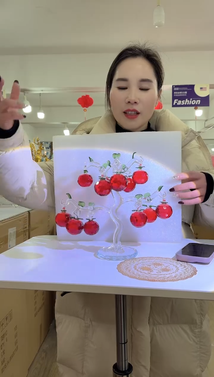 【闪购商品】无铅玻璃12挂美全花器-g-早23