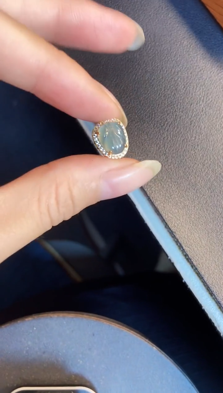 吊坠(不含链)银S925镶嵌翡翠1