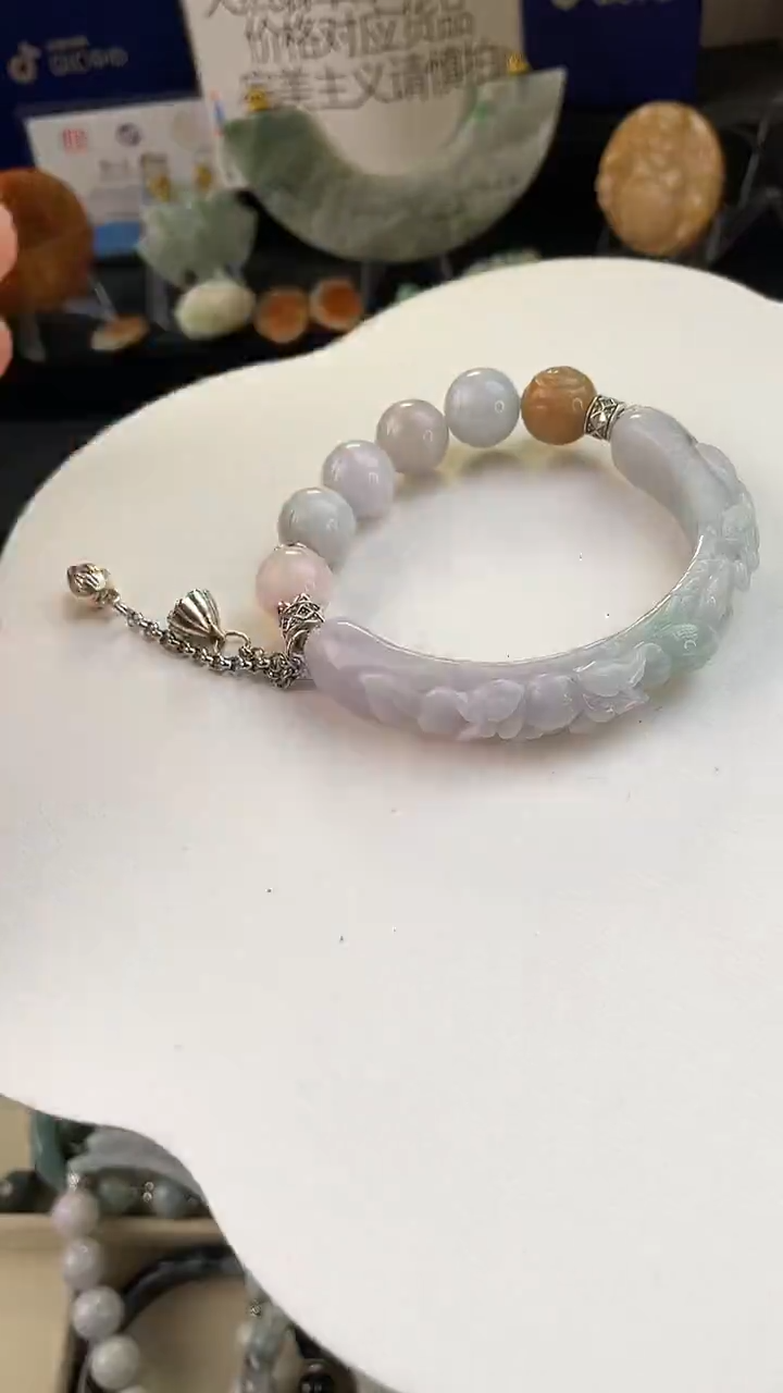 未镶嵌手链翡翠糯***子手工定制默认微瑕播介绍为准