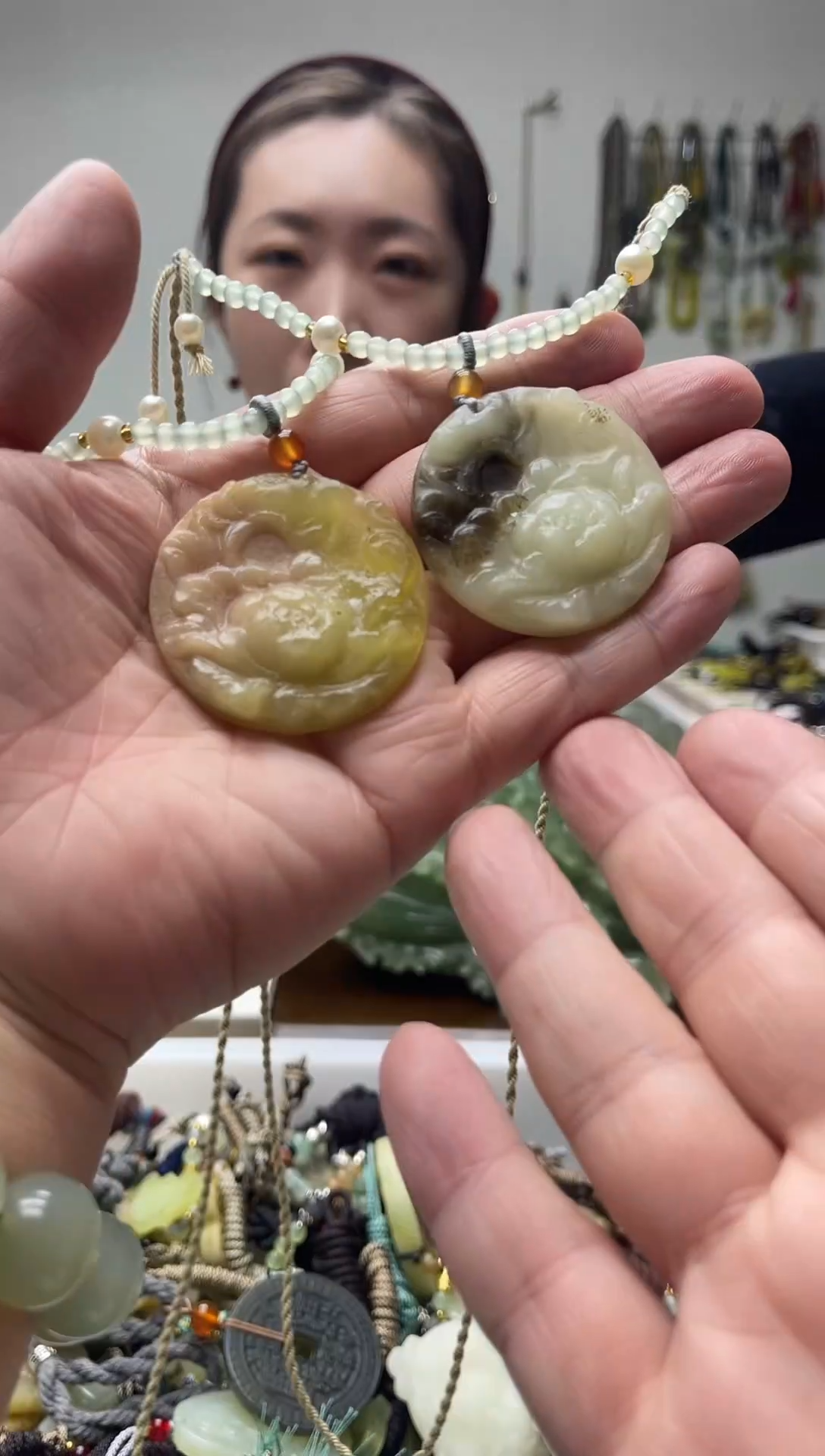 未镶嵌岫玉颈饰多样性发货 拍一发一