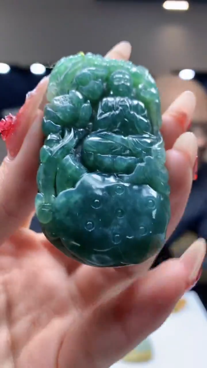 【闪购商品】定制翡翠未镶嵌1030ry-毛货挂件43