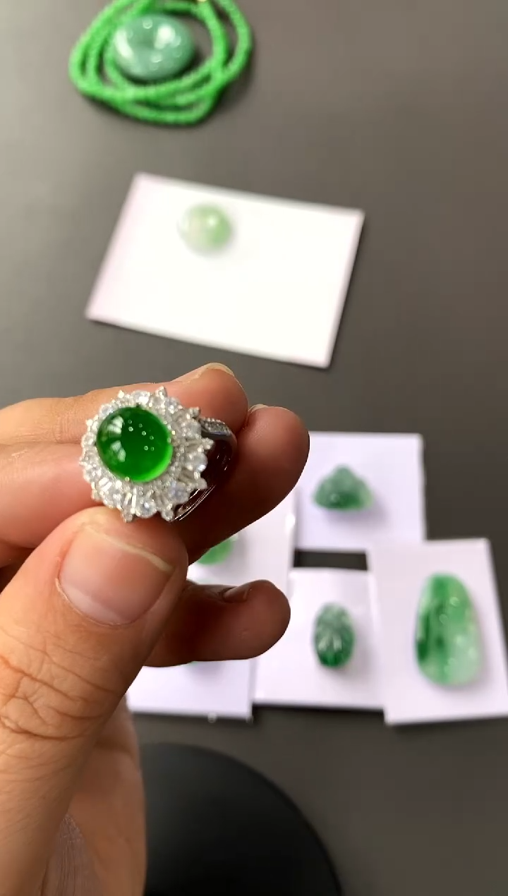 【闪购商品】翡翠戒指银S925镶嵌买断价