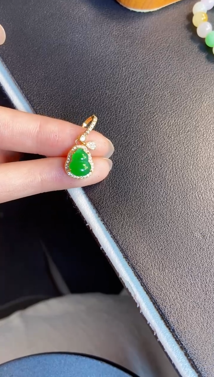 吊坠(不含链)银S925镶嵌翡翠1