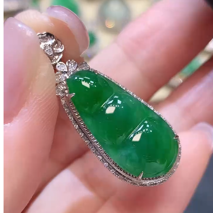 【云中意】翡翠吊坠(不含链)18K金镶嵌C13总13800 定8000 补齐5800