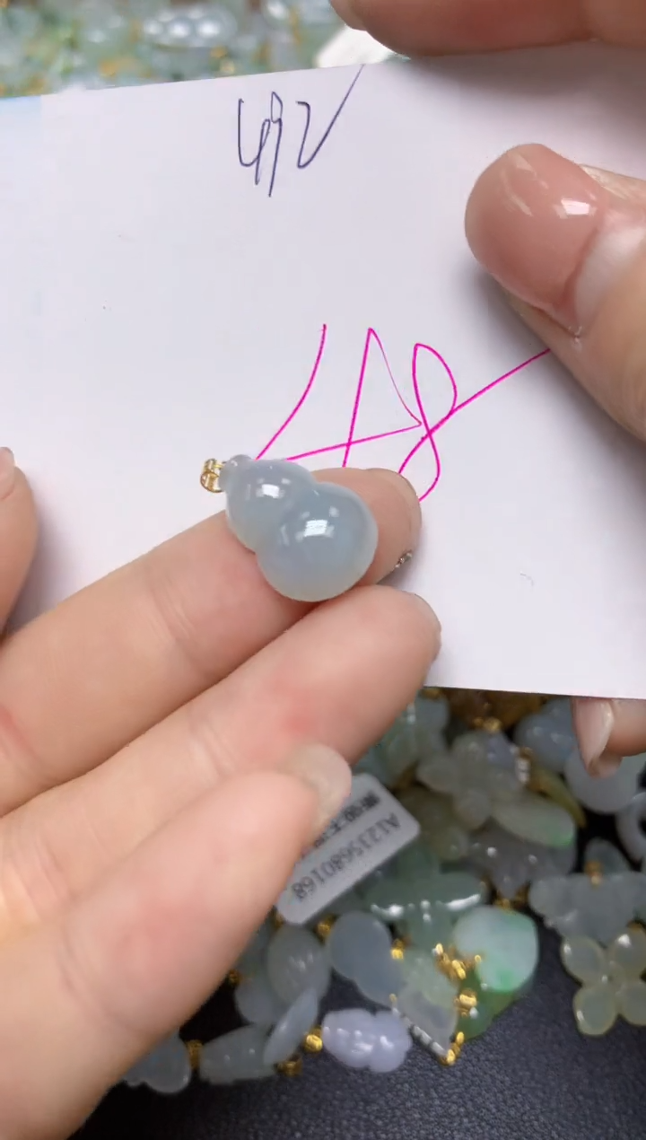 【闪购商品】翡翠挂件18K金镶嵌 天然翡翠A货