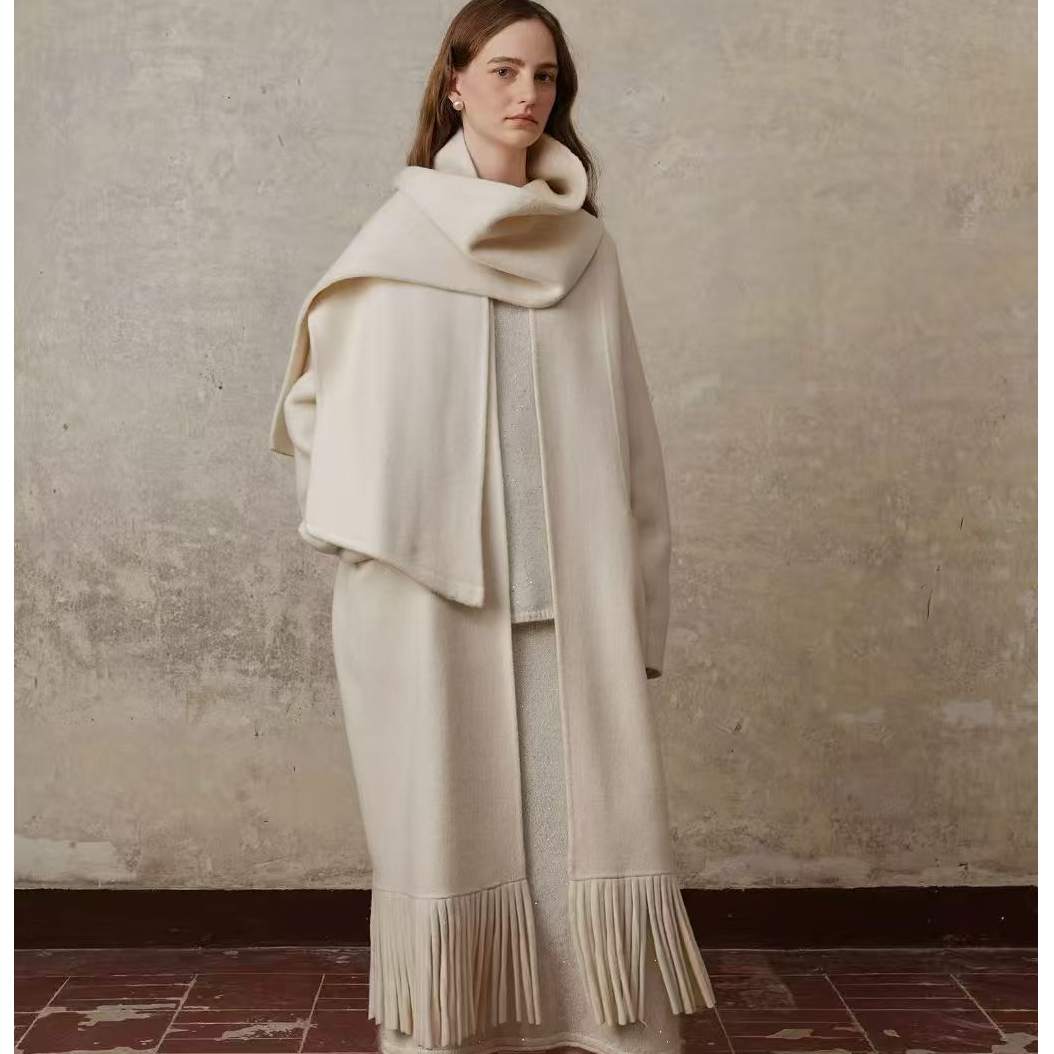 【李小瘦大码女装】冬季气质宽松显瘦时尚长款大衣外套女061