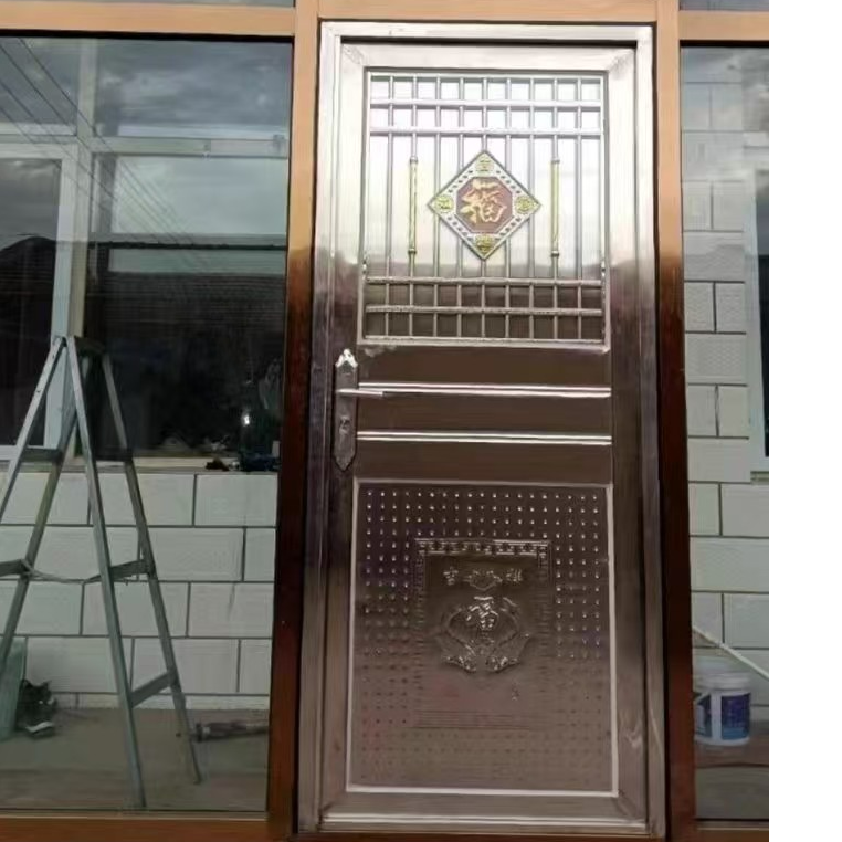 304不锈钢单门防盗门庭院进户门加厚防锈防晒