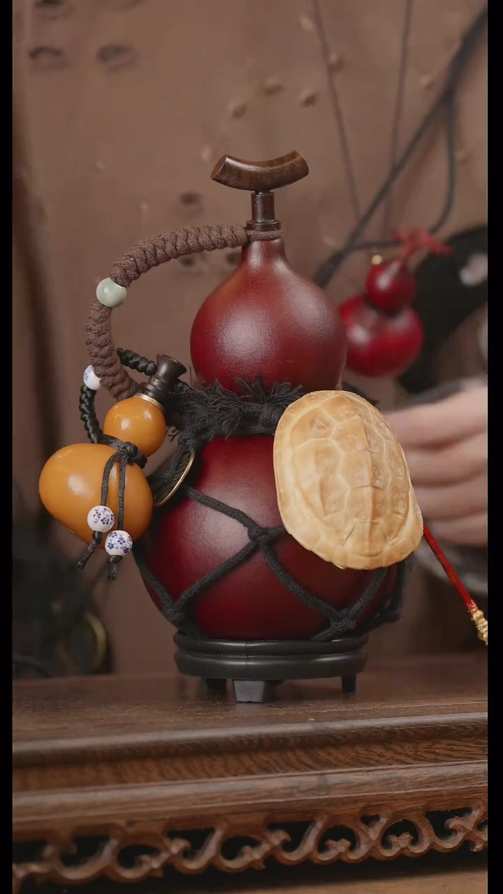 【闪购商品】251号精品天然大漆工艺防渗内胆酒葫芦~