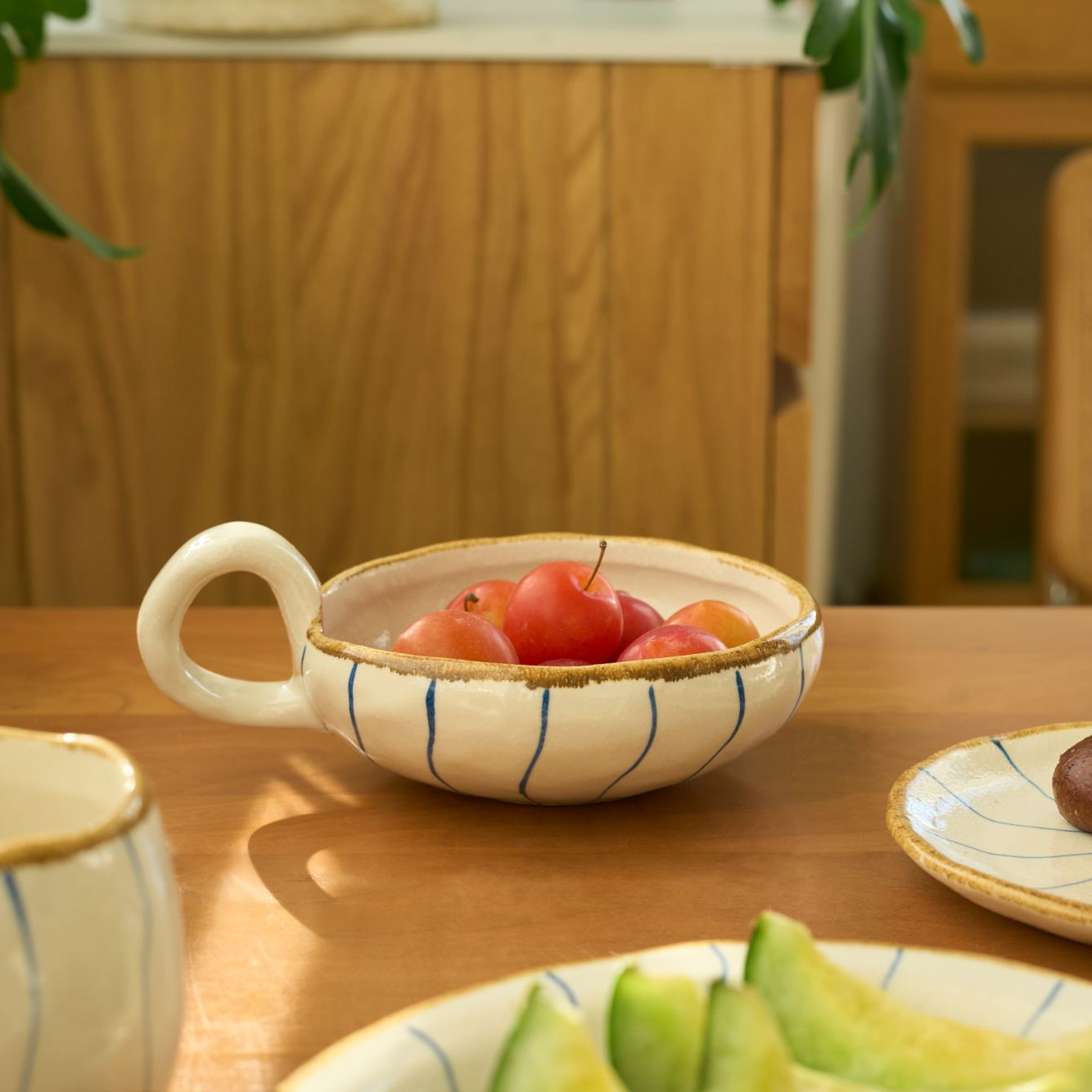 肆月未念日式米饭碗家用陶瓷吃饭碗釉下彩汤碗高颜值糖水碗