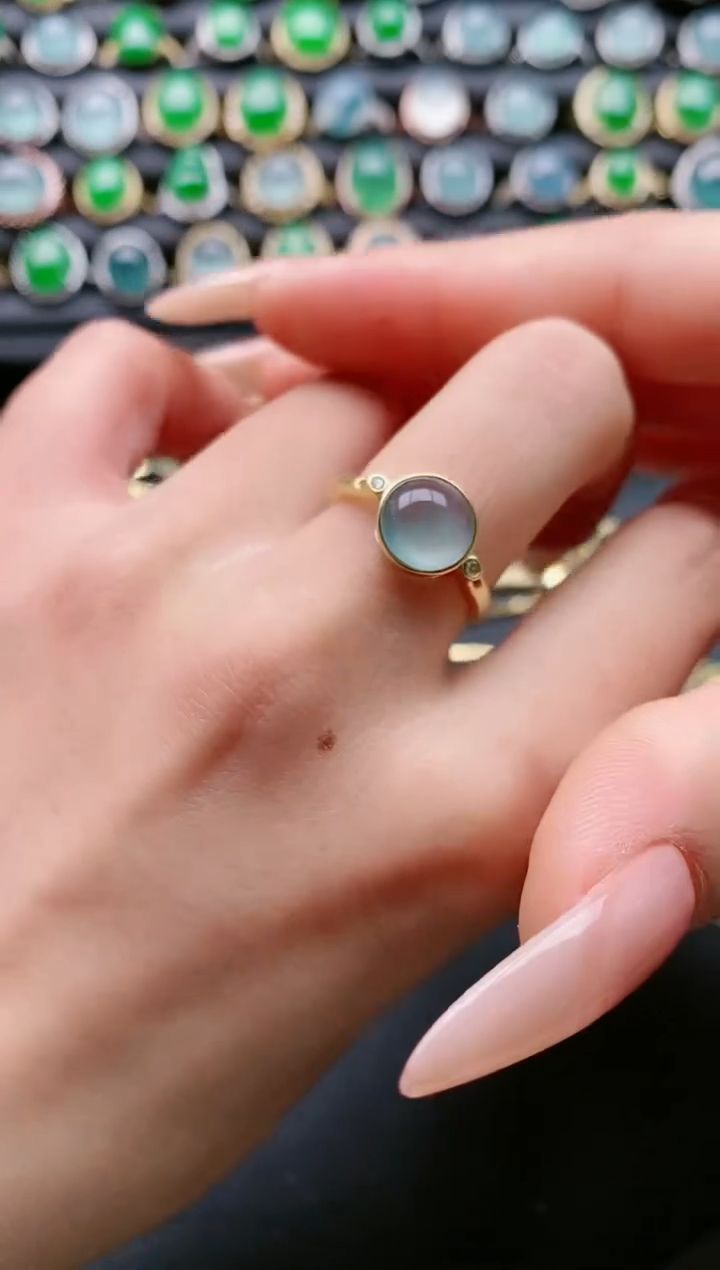 【闪购商品】翡翠戒指银S925镶嵌111111