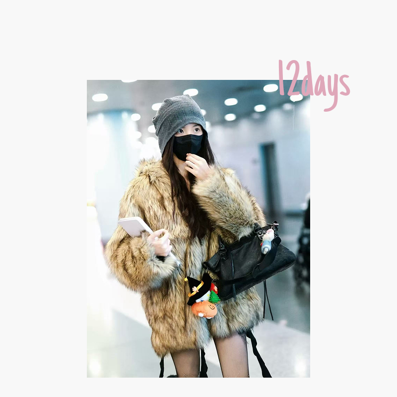 人造皮草 12days | 元英超越baby同款YY两面穿外套正确版 | 25198