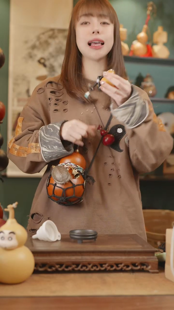 【闪购商品】281号精品天然大漆工艺防渗内胆酒葫芦~