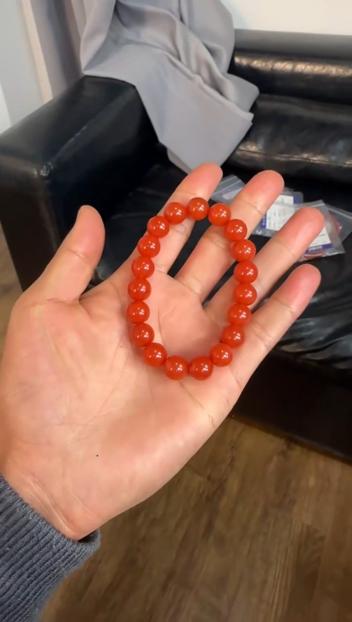 【闪购商品】南红玛瑙手串未镶嵌冰红手串10mm