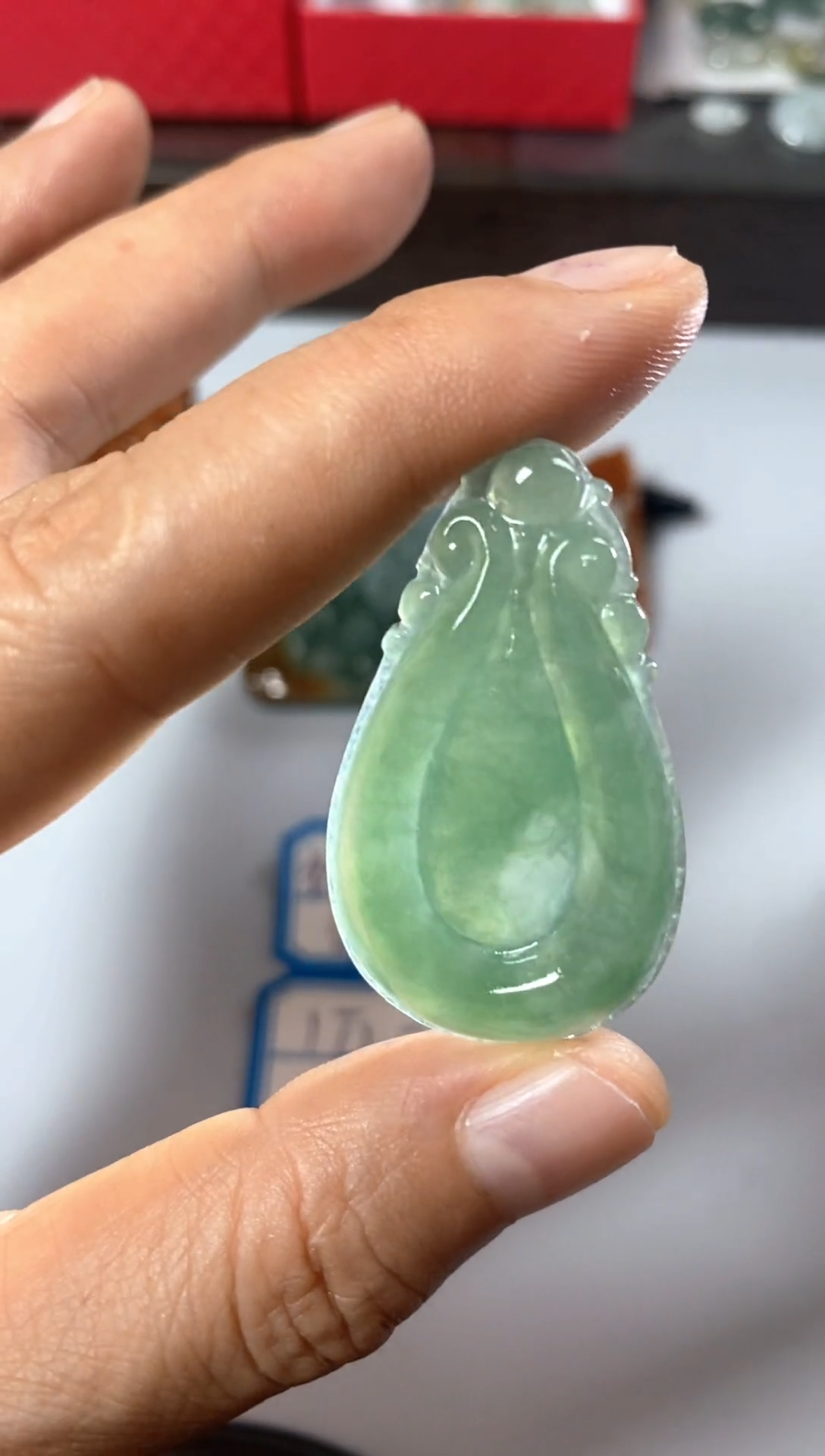 翡翠裸石翡翠挂件吊坠-114