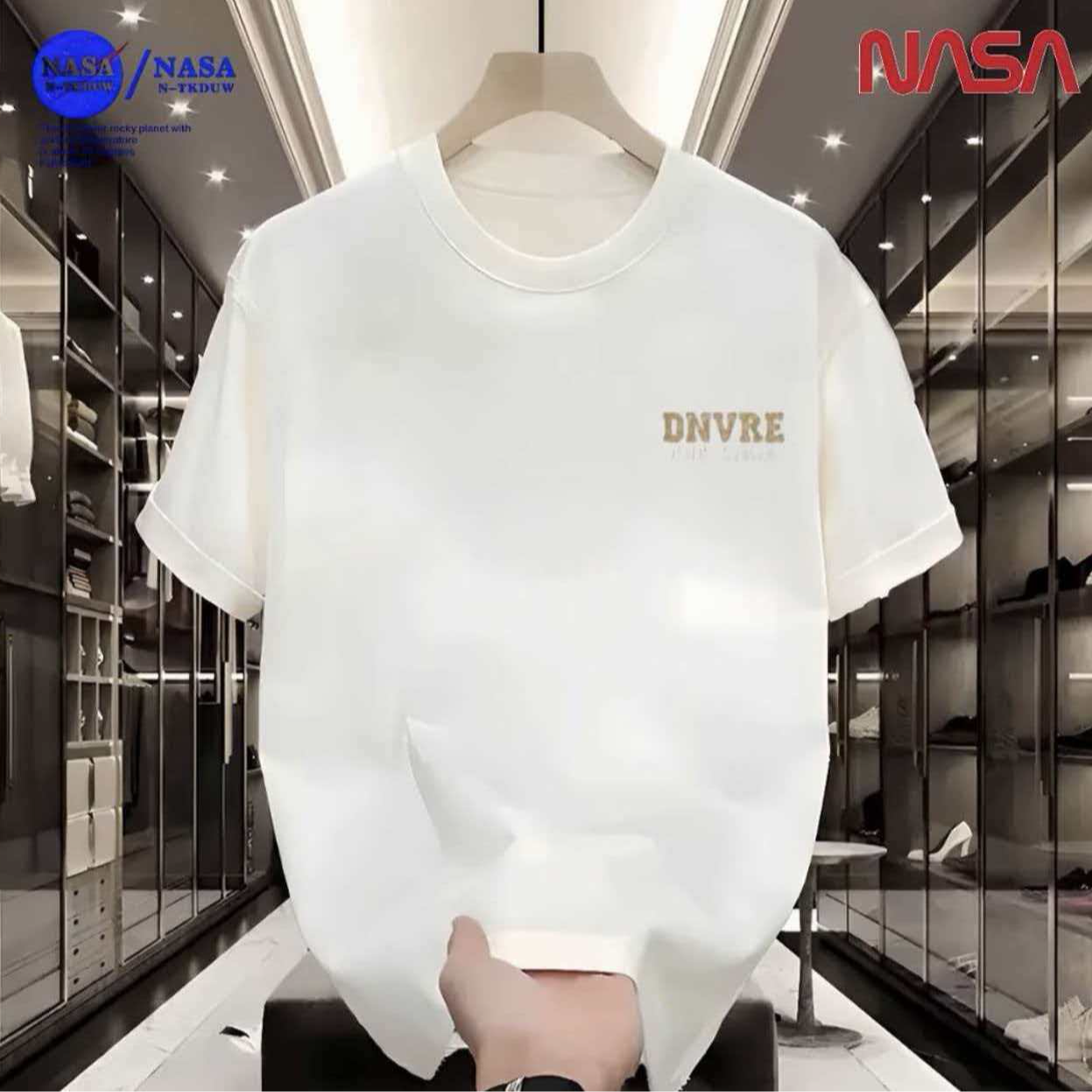 J-9NASA联名纯棉夏季圆领短袖T恤微宽松时尚男女同款休闲百搭