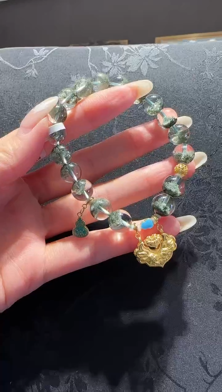 【闪购商品】水晶手串未镶嵌水晶绿幽灵手串设计款