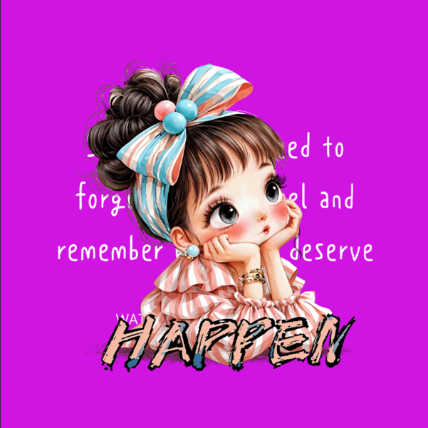 313托腮女孩白墨烫画，满20包邮