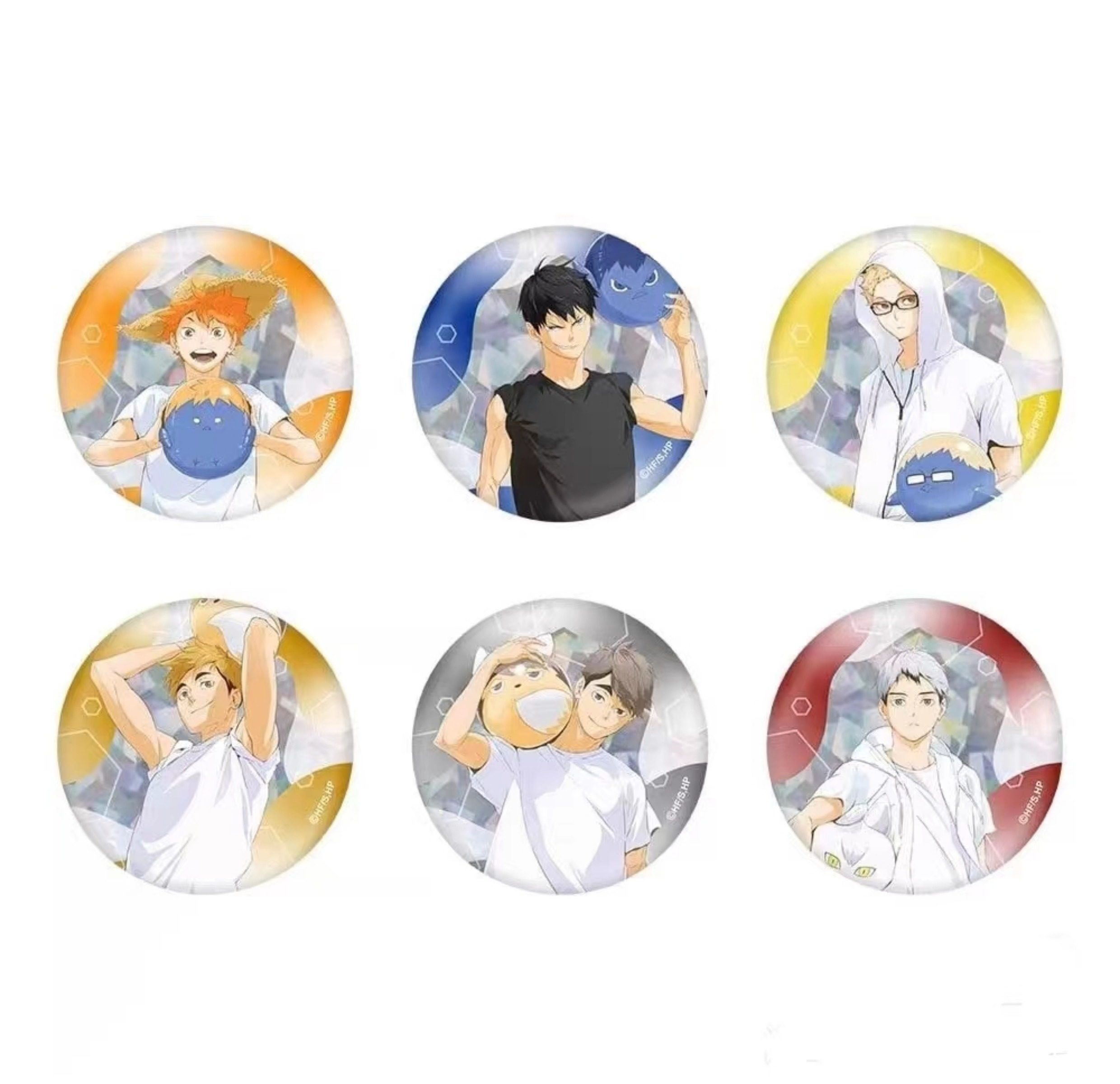 【花心谷物】排球少年 文房具柄 沙滩排球 闪徽章 吧唧 日向 影山