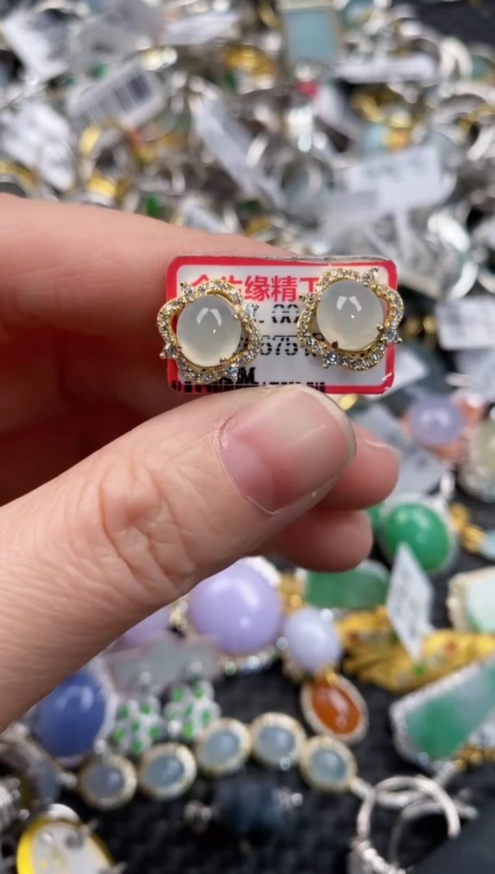 银S925镶嵌戒指翡翠11                  7